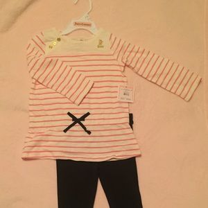 Juicy couture Girl's (2T) 2pc Tunic Leggings Set
